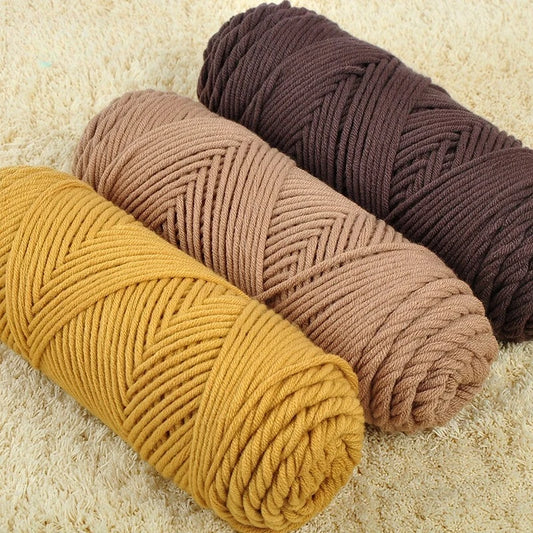 Light Worsted Soft Cotton Yarn | Pack of 3 Pcs-300g/10.5oz