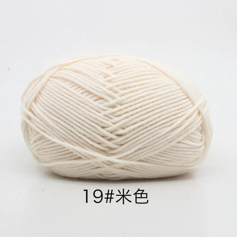40-50g/Set 4ply Milk Cotton(80%) Knitting Yarn