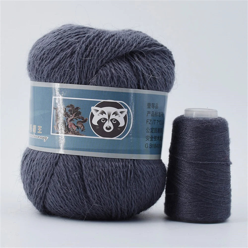 Mink Fur Yarn for Knitting and Crochet 2-Ply | 1 Skein 340 M 50+20g
