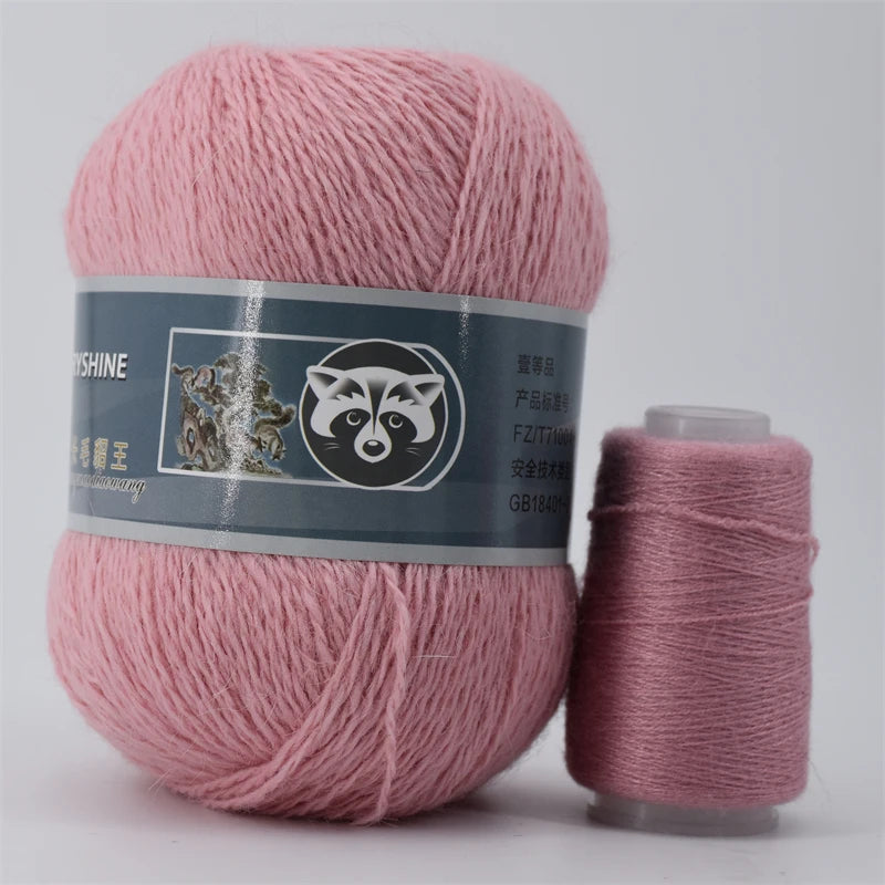 Mink Fur Yarn for Knitting and Crochet 2-Ply | 1 Skein 340 M 50+20g