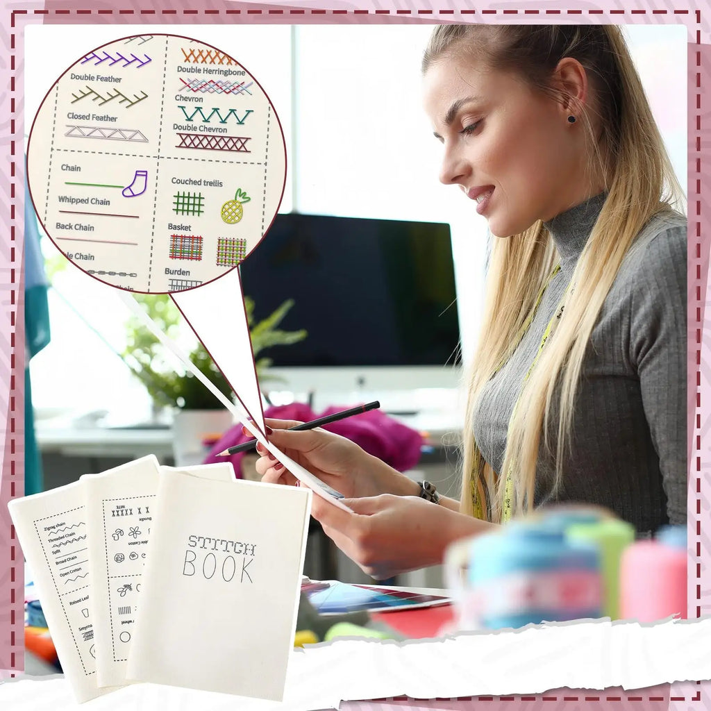 Beginners Embroidery Instructions Book for DIY Sewing Kit