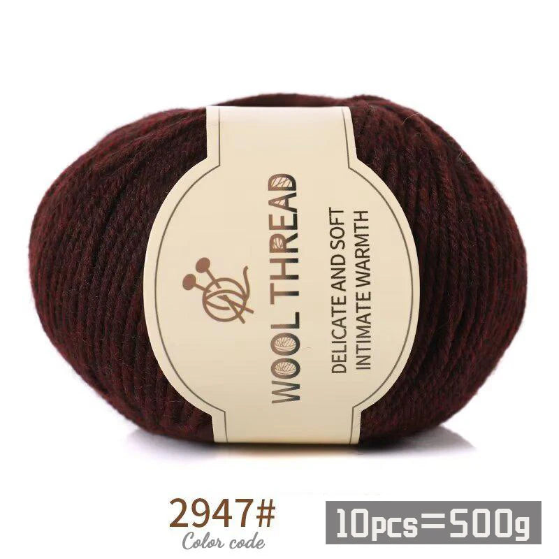 500g 290 Medium Coarse Combed Alpaca Wool Yarn | 10 Balls/Pack
