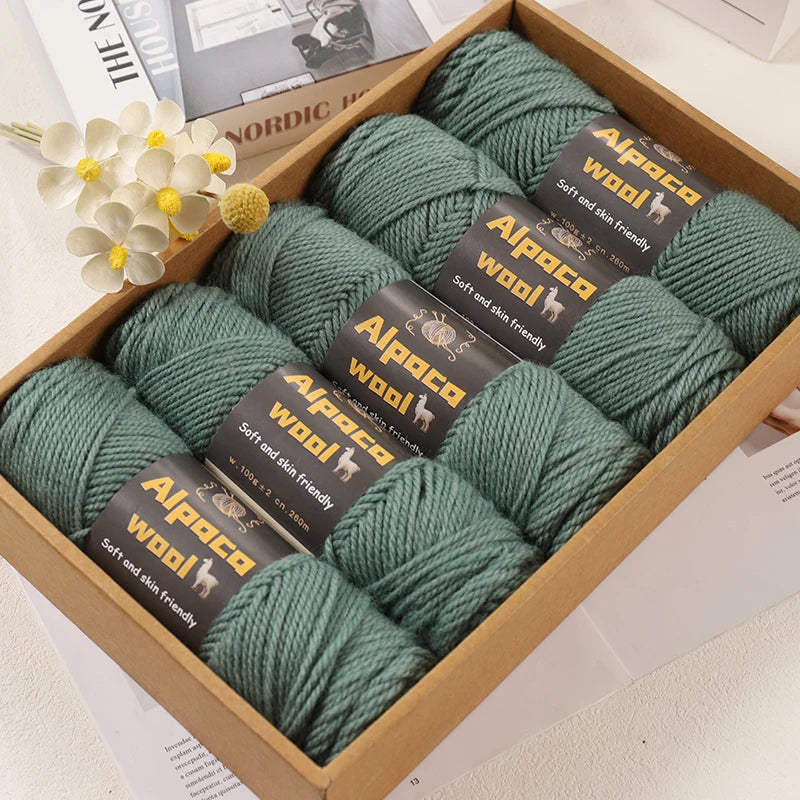 500g Alpaca Wool 245 Chunky Knitting Yarn | 5Pcs/Pack