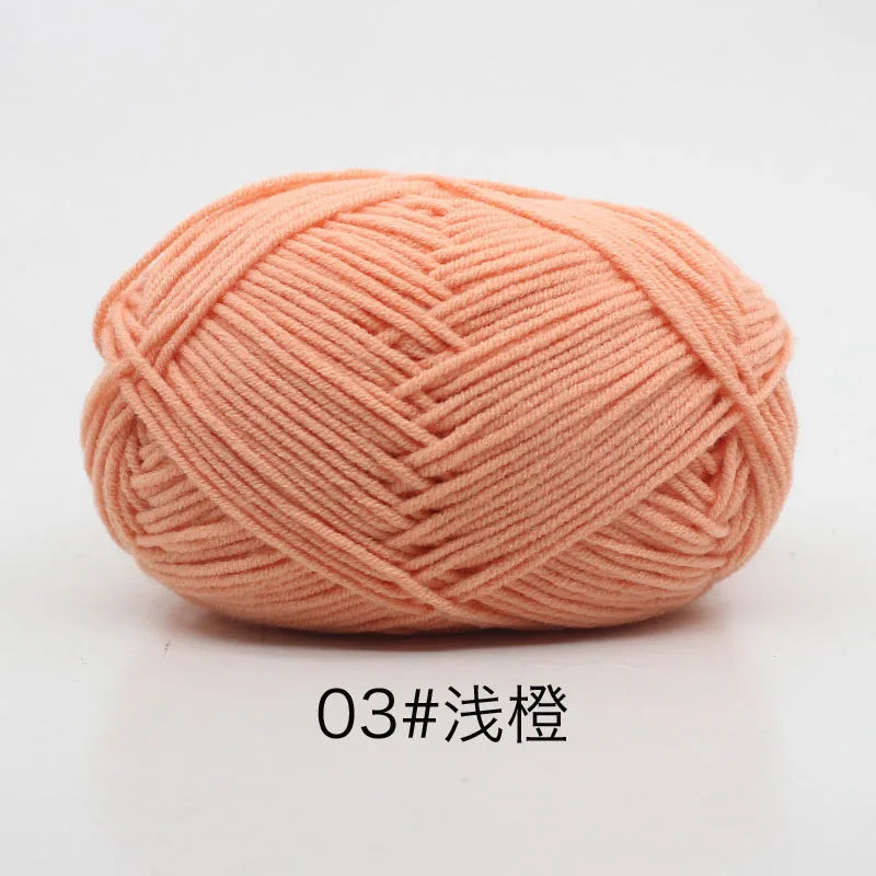 40-50g/Set 4ply Milk Cotton(80%) Knitting Yarn