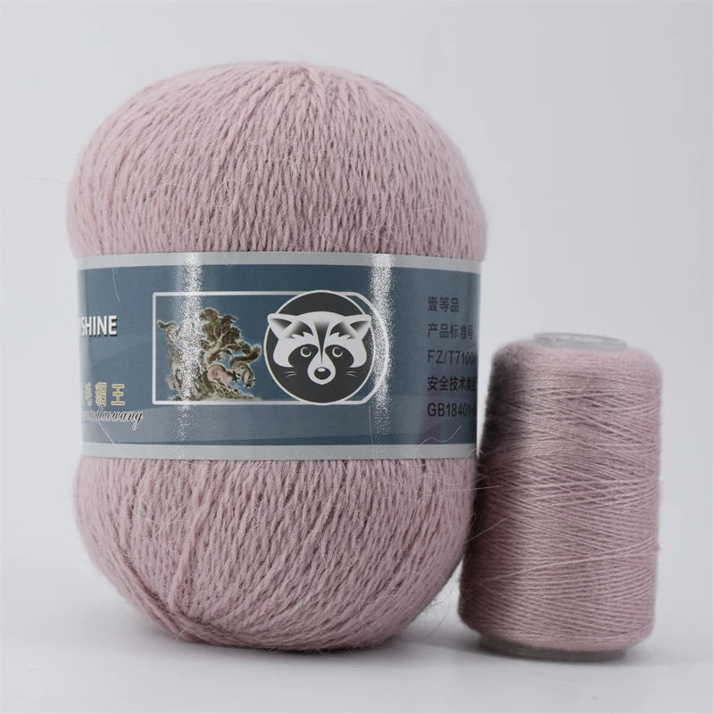 Mink Fur Yarn for Knitting and Crochet 2-Ply | 1 Skein 340 M 50+20g