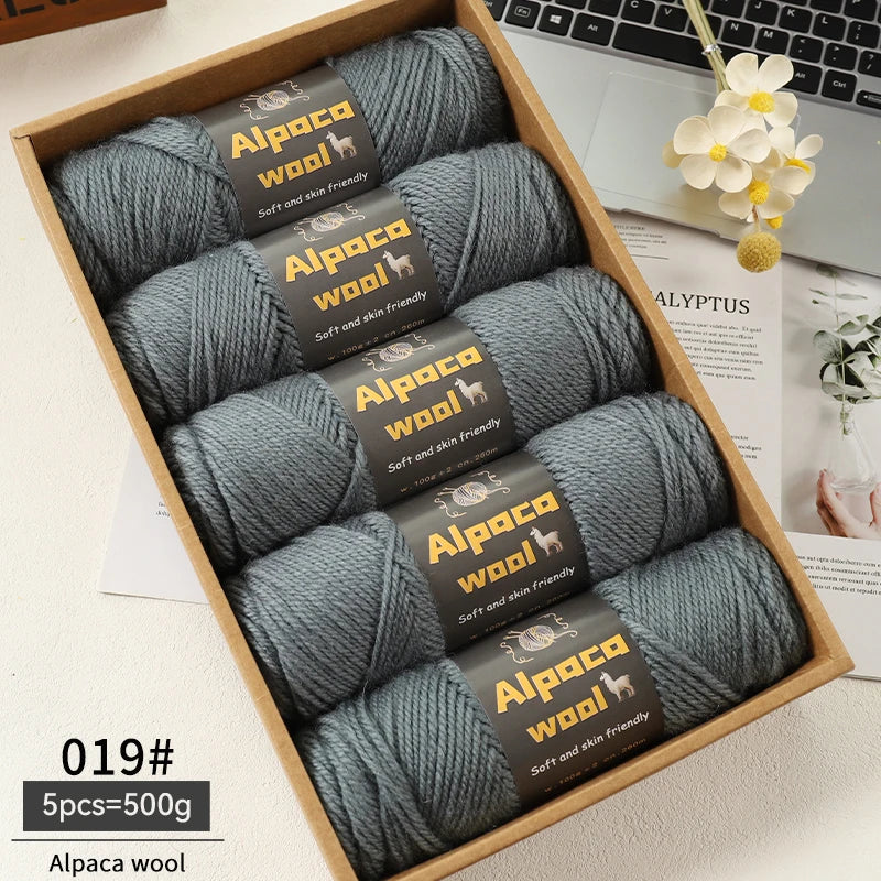500g Alpaca Wool 245 Chunky Knitting Yarn | 5Pcs/Pack