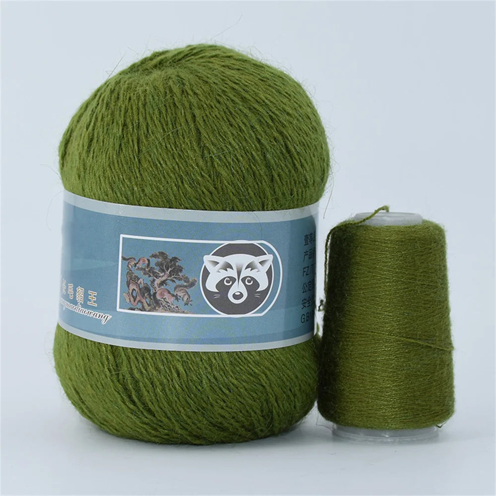 Mink Fur Yarn for Knitting and Crochet 2-Ply | 1 Skein 340 M 50+20g