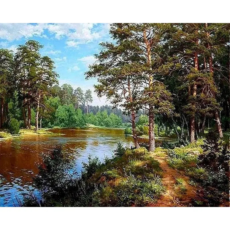 GATYZTORY Painting By Numbers Landscape Paint Canvas Picture Oil Painting By Number Coloring HandPainted For Adults Home Decor