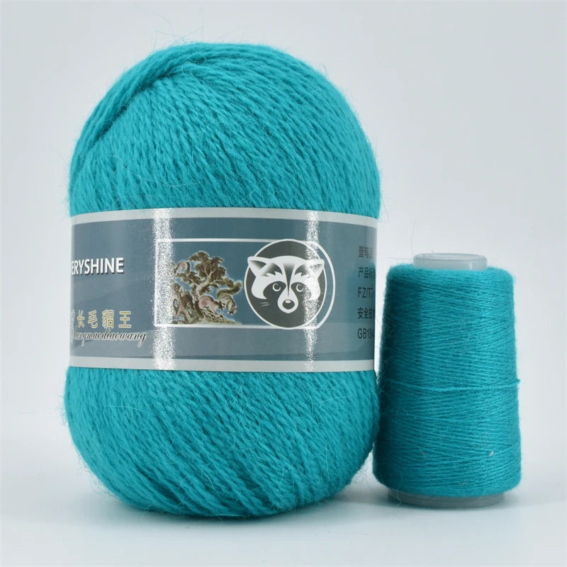 Mink Fur Yarn for Knitting and Crochet 2-Ply | 1 Skein 340 M 50+20g