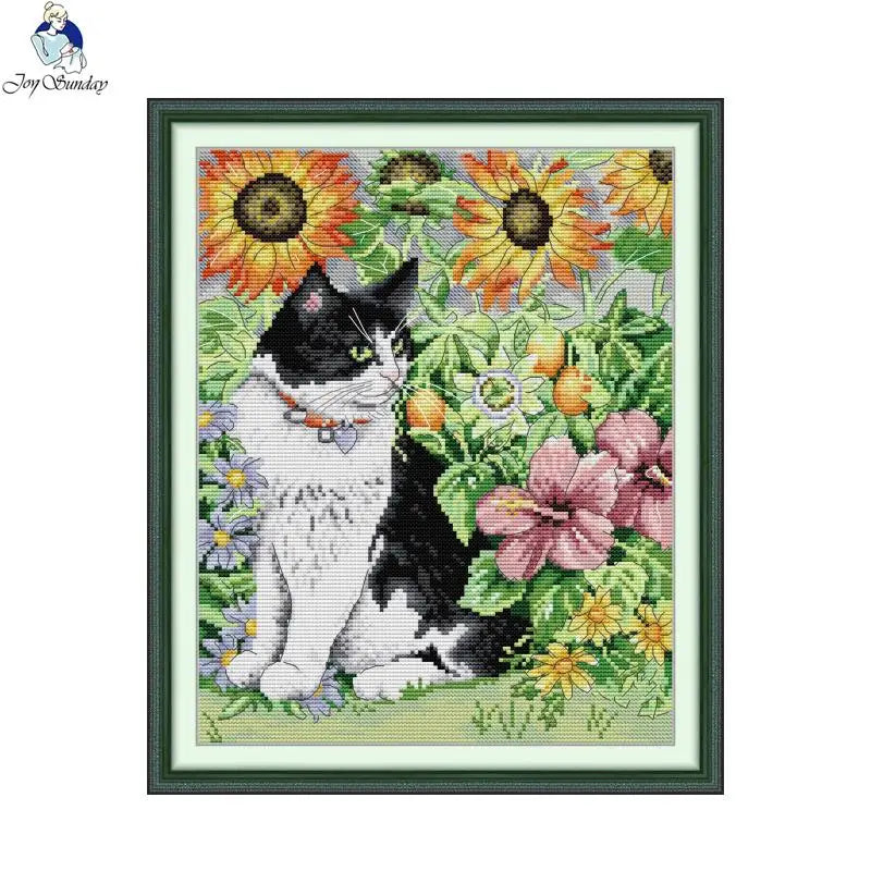 Joy Sunday Cross Stitch Kit Animal Style Pattern Stamped Counted Canvas 11CT 14CT 16CT DIY Embroidery Set Home Decor - 20250509