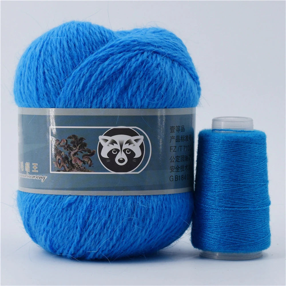 Mink Fur Yarn for Knitting and Crochet 2-Ply | 1 Skein 340 M 50+20g