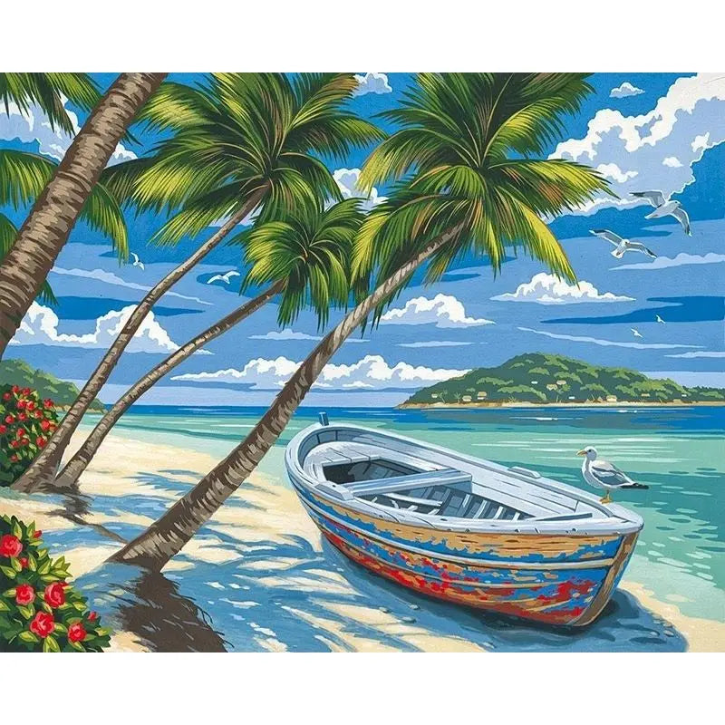GATYZTORY Painting By Numbers Landscape Paint Canvas Picture Oil Painting By Number Coloring HandPainted For Adults Home Decor