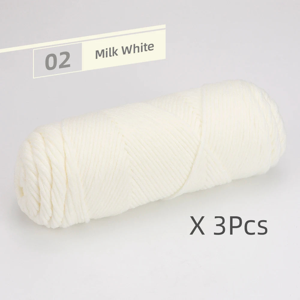 Light Worsted Soft Cotton Yarn | Pack of 3 Pcs-300g/10.5oz