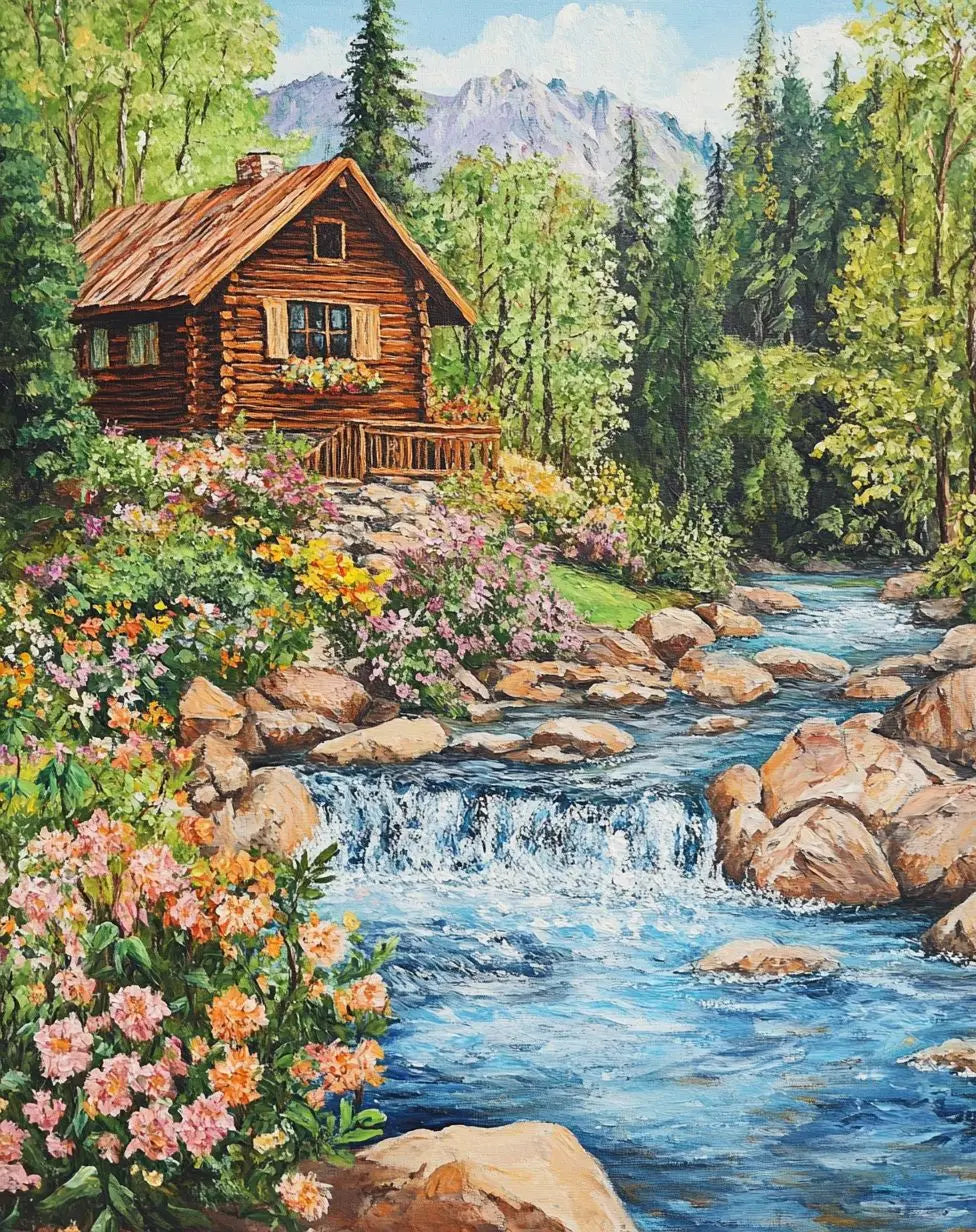 RUOPOTY Painting By Numbers Diy Forest Path Paint By Numbers Landscape Kit For Adults Decorative