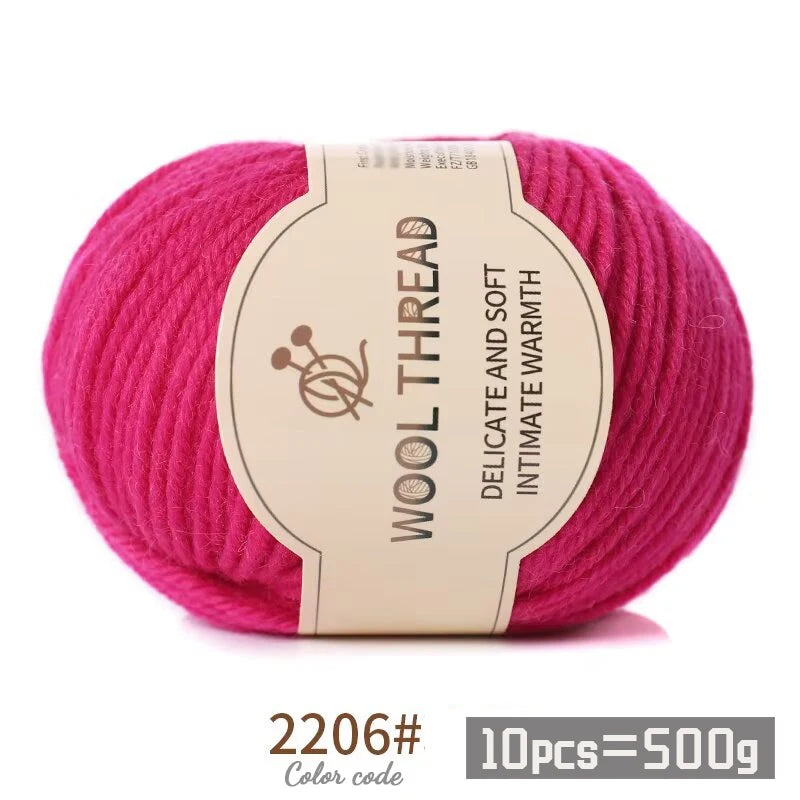 500g 290 Medium Coarse Combed Alpaca Wool Yarn | 10 Balls/Pack