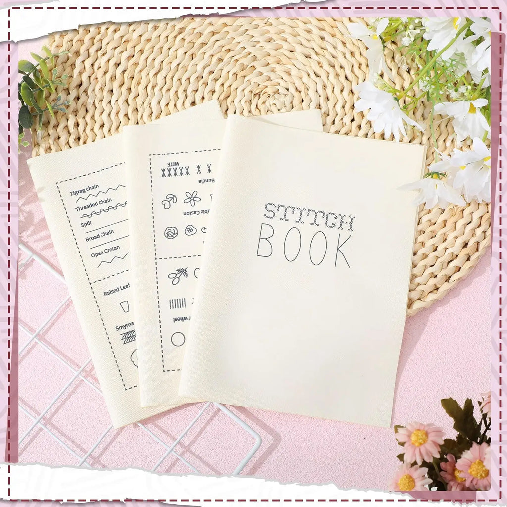 Beginners Embroidery Instructions Book for DIY Sewing Kit