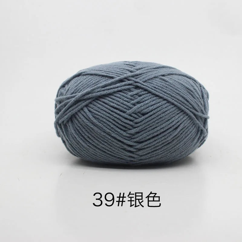 40-50g/Set 4ply Milk Cotton(80%) Knitting Yarn