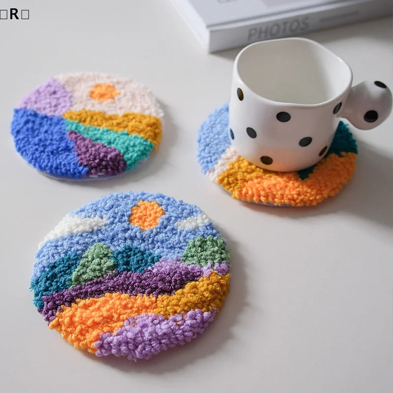 Punch Needle Embroidery Kit | Coasters