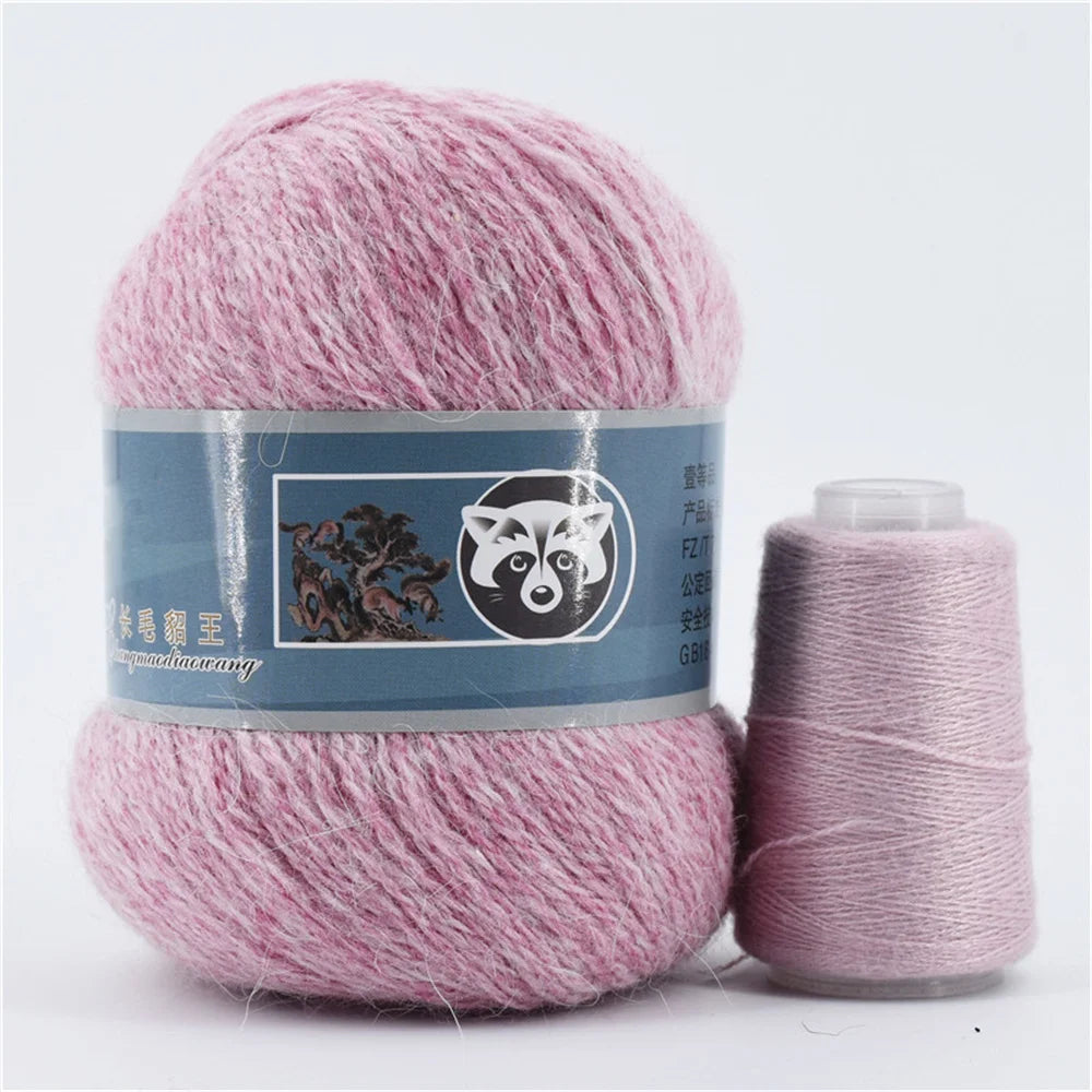 Mink Fur Yarn for Knitting and Crochet 2-Ply | 1 Skein 340 M 50+20g