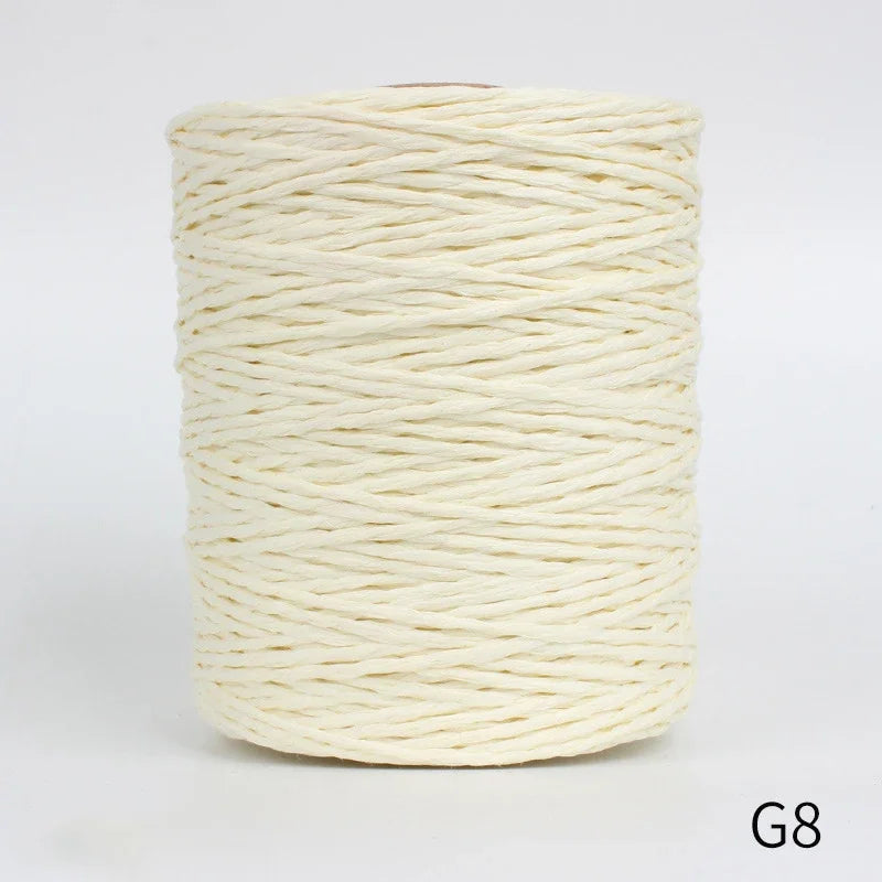 1Roll 280-300M Colorful Threads Natural Raffia Straw Yarn