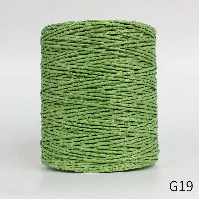 1Roll 280-300M Colorful Threads Natural Raffia Straw Yarn