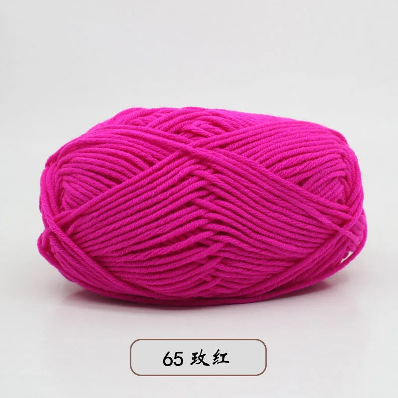 40-50g/Set 4ply Milk Cotton(80%) Knitting Yarn
