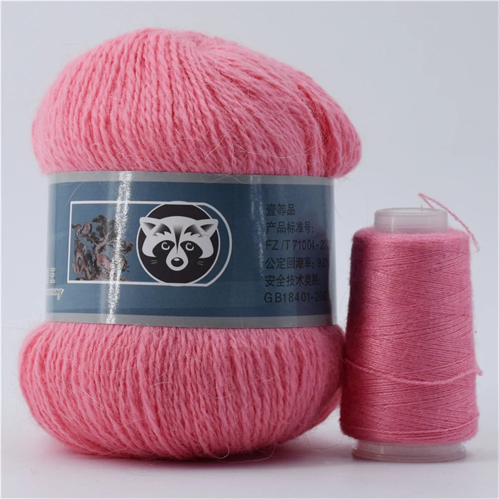 Mink Fur Yarn for Knitting and Crochet 2-Ply | 1 Skein 340 M 50+20g