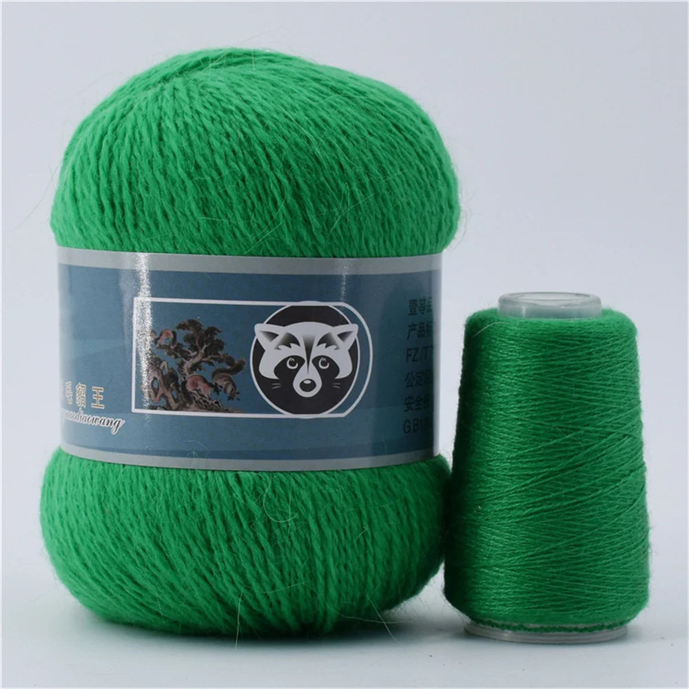 Mink Fur Yarn for Knitting and Crochet 2-Ply | 1 Skein 340 M 50+20g