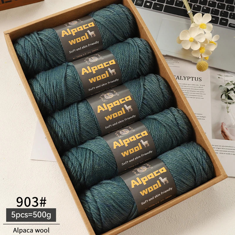 500g Alpaca Wool 245 Chunky Knitting Yarn | 5Pcs/Pack
