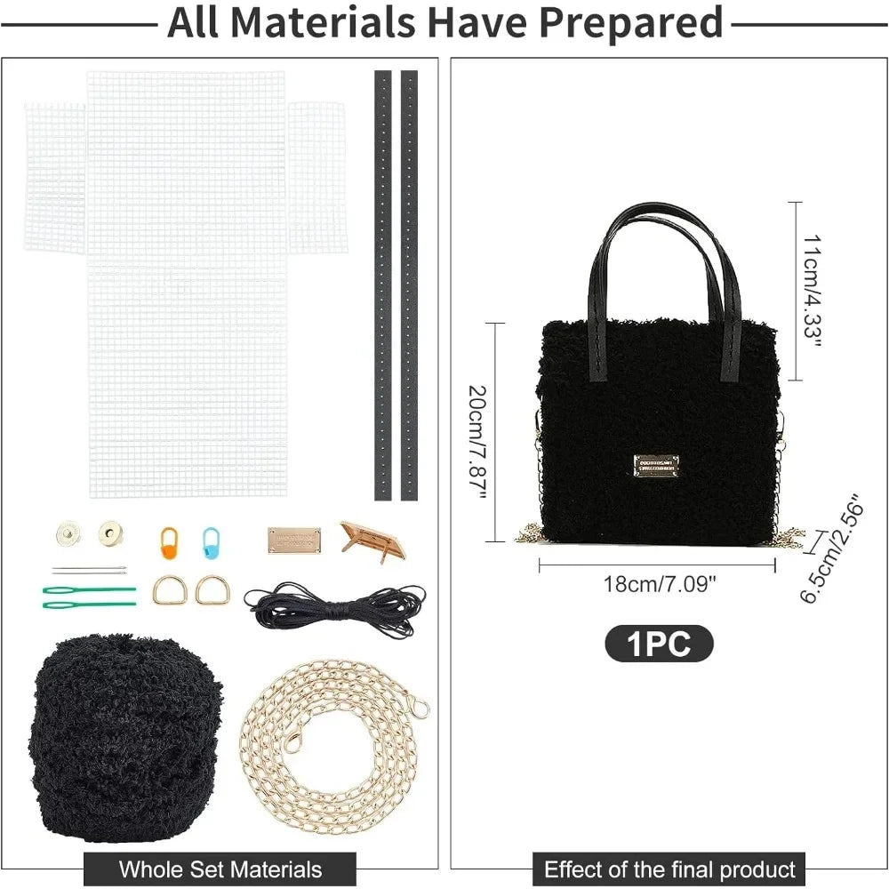 DIY Knitting Crochet Bags Kit | Hand-Knit Woven Bag
