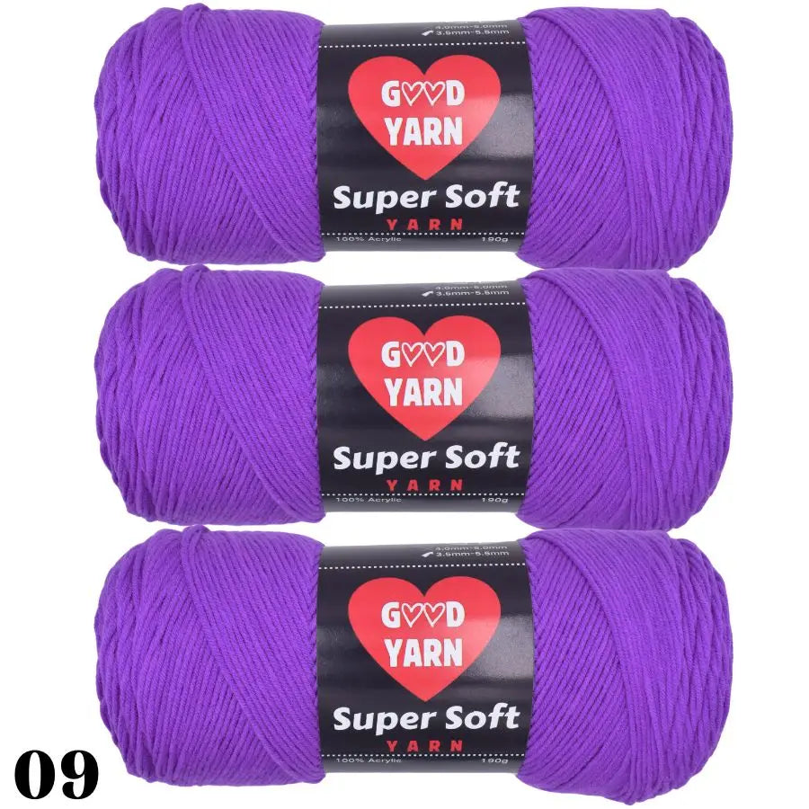 570g 3 Balls Swallow Velvet Yarn Soft Chunky Knitting Yarn for Sweaters Scarves Blankets DIY Crochet Yarn