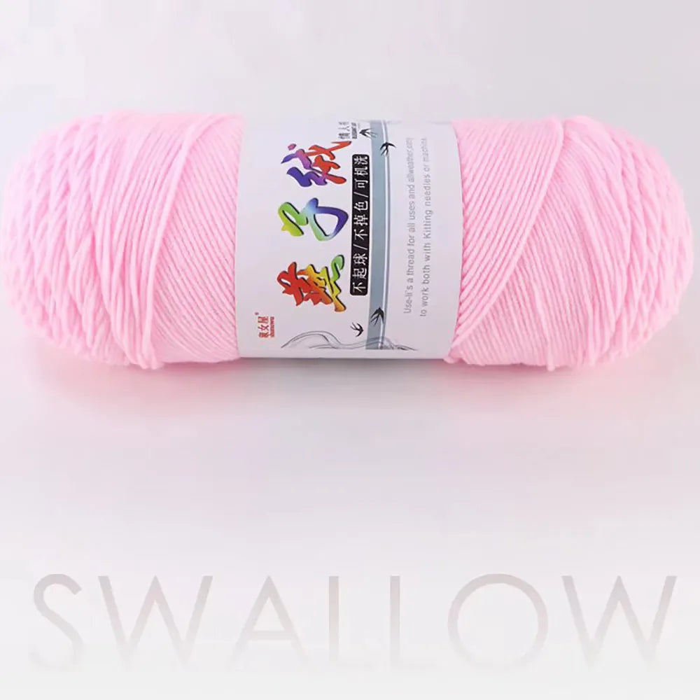 200g/pc Handmade Hand Woven Milk Cotton Yarn