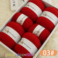 500g Pure Color Medium Wool Yarn