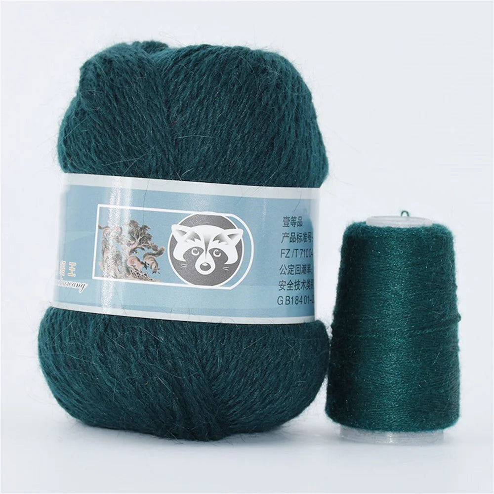 Mink Fur Yarn for Knitting and Crochet 2-Ply | 1 Skein 340 M 50+20g
