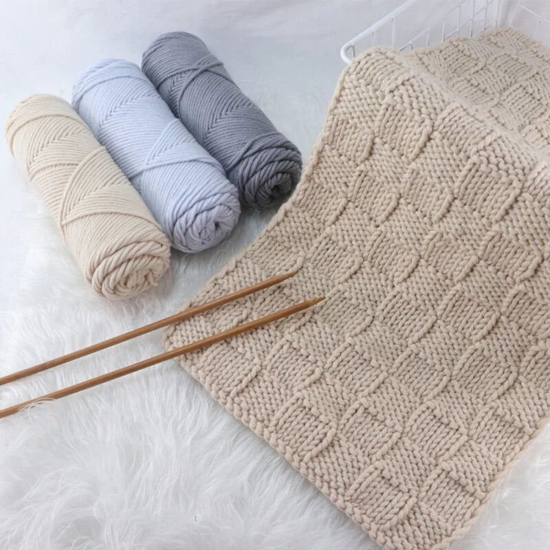 Light Worsted Soft Cotton Yarn | Pack of 3 Pcs-300g/10.5oz