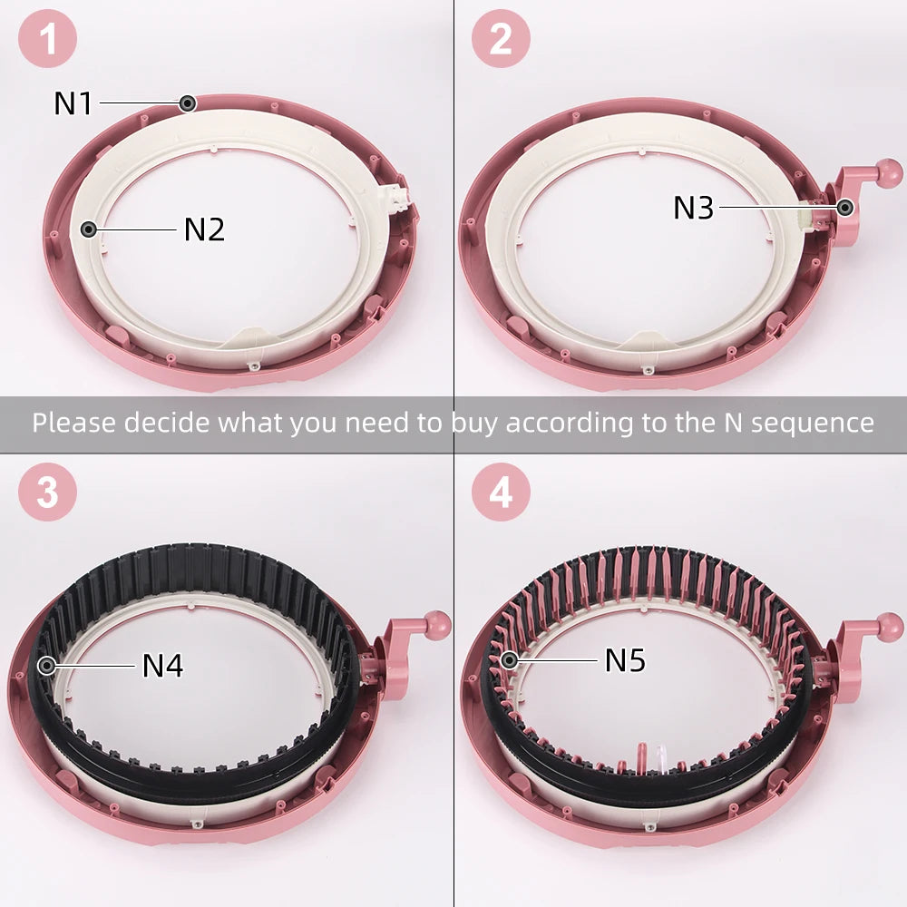 Knitting Machine Row Counter / Tension Forks / Yarn Guide / Crank / Pins Adapter-Replacement Part for Sentro 40, Sentro & QJH 48