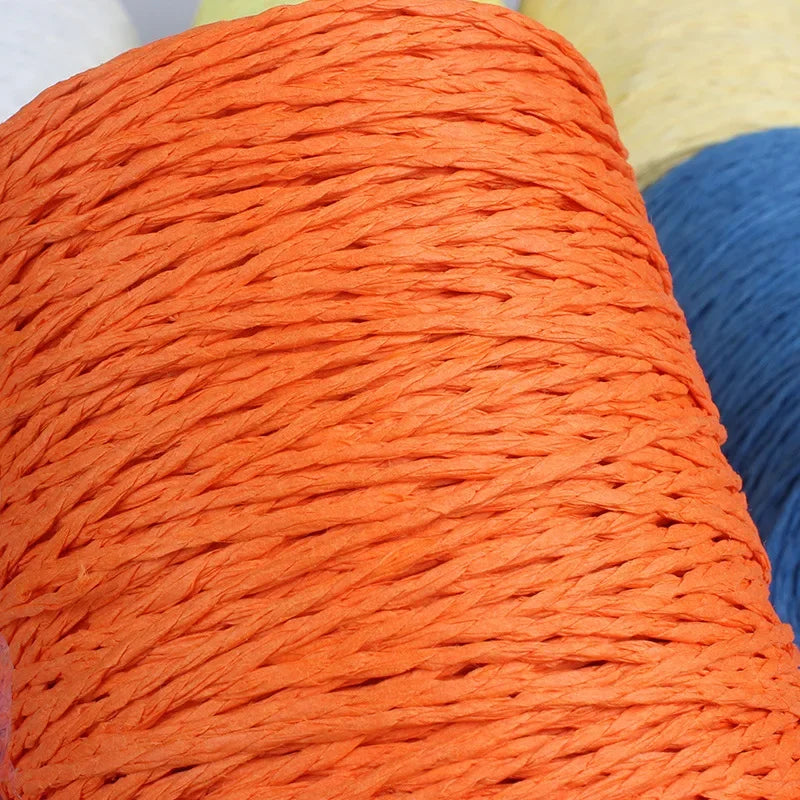 1Roll 280-300M Colorful Threads Natural Raffia Straw Yarn