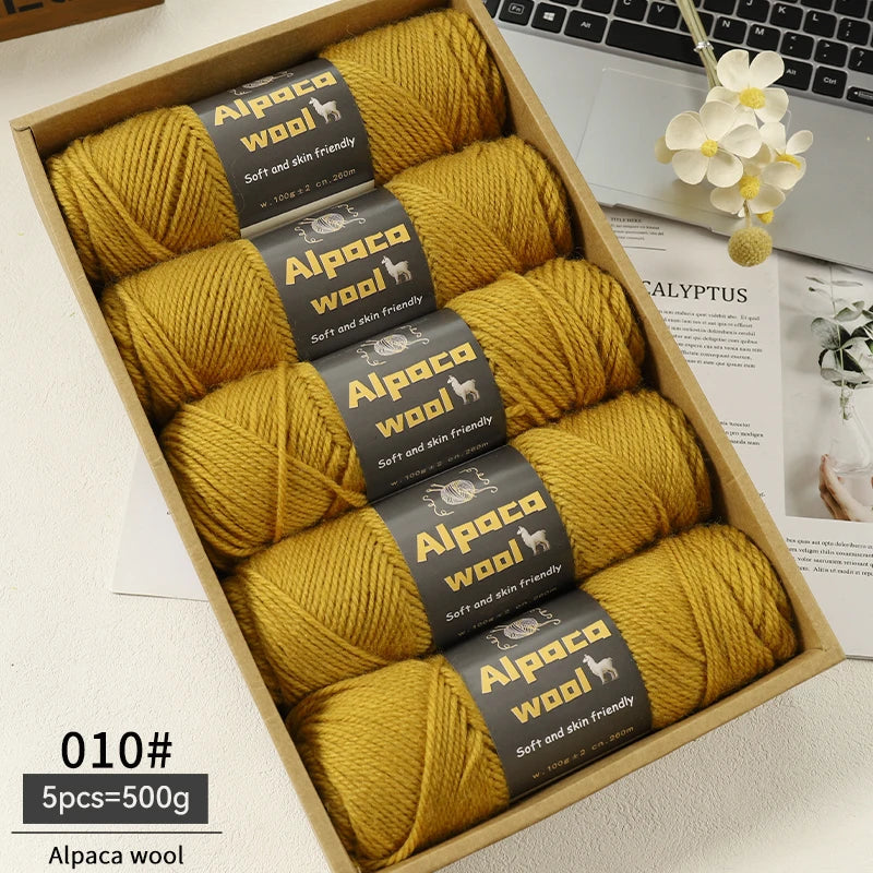 500g Alpaca Wool 245 Chunky Knitting Yarn | 5Pcs/Pack