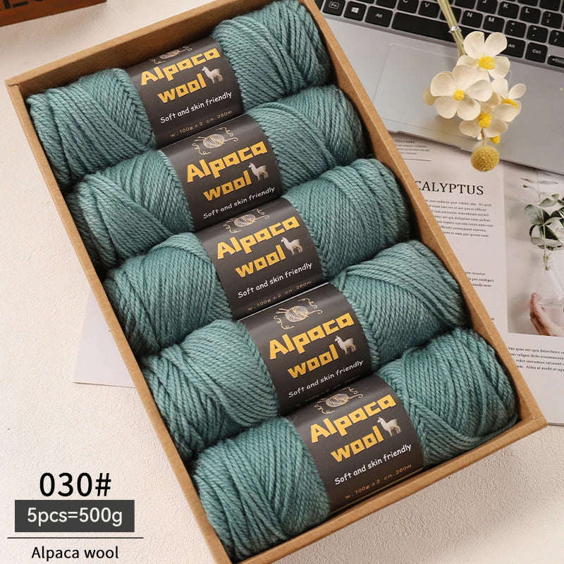 500g Alpaca Wool 245 Chunky Knitting Yarn | 5Pcs/Pack