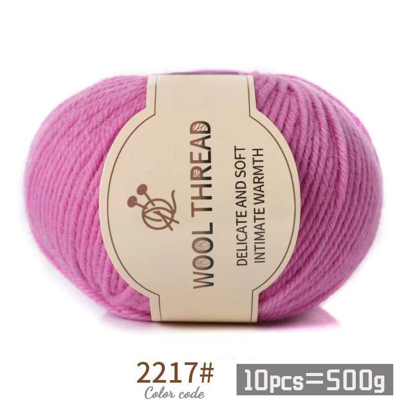 500g 290 Medium Coarse Combed Alpaca Wool Yarn | 10 Balls/Pack
