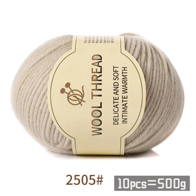500g 290 Medium Coarse Combed Alpaca Wool Yarn | 10 Balls/Pack