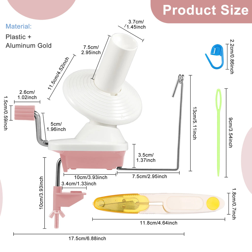 Hand or Electric Wool Winder