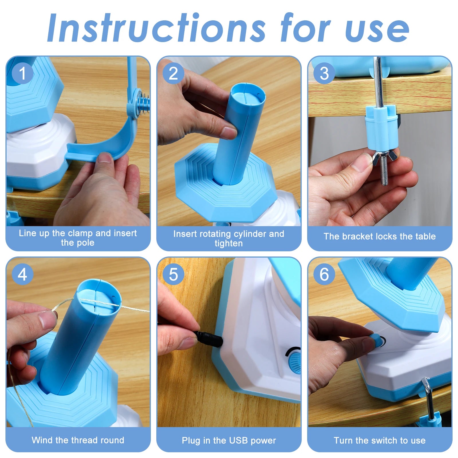 Hand or Electric Wool Winder