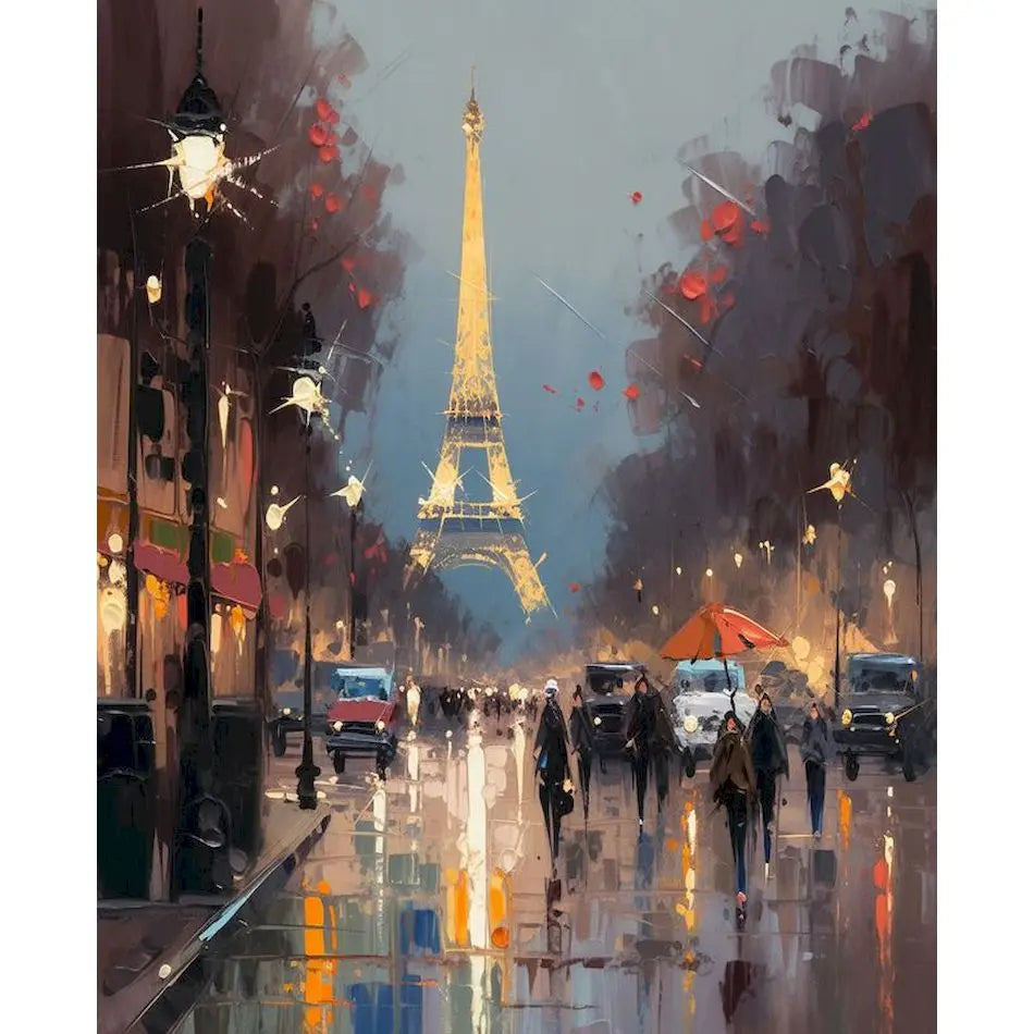 GATYZTORY Paint By Numbers Eiffel Tower City Scenery Paintings On Number Crafts Supplies Adults Handiwork Oil Decoration Home