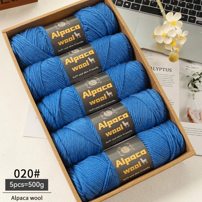 500g Alpaca Wool 245 Chunky Knitting Yarn | 5Pcs/Pack