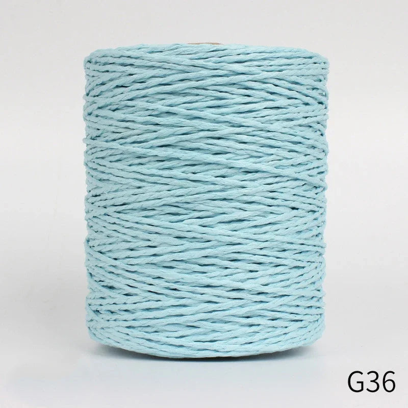 1Roll 280-300M Colorful Threads Natural Raffia Straw Yarn