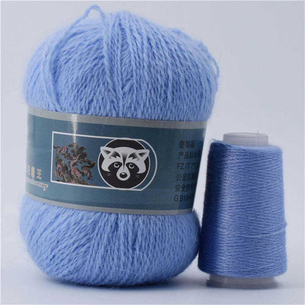 Mink Fur Yarn for Knitting and Crochet 2-Ply | 1 Skein 340 M 50+20g