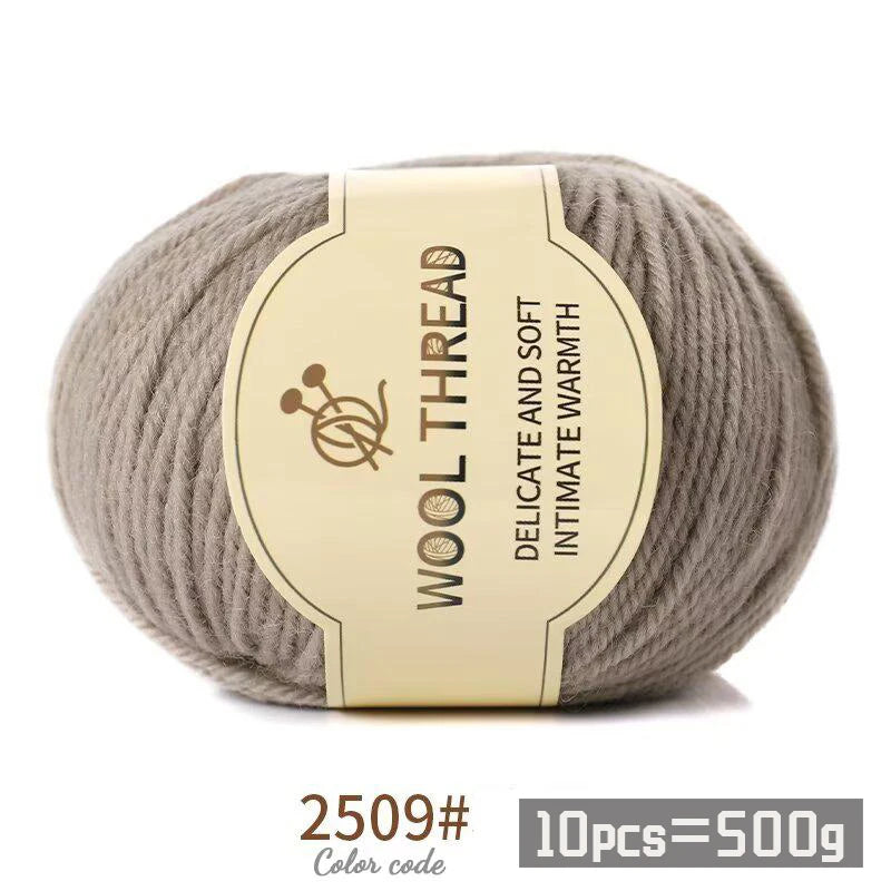 500g 290 Medium Coarse Combed Alpaca Wool Yarn | 10 Balls/Pack