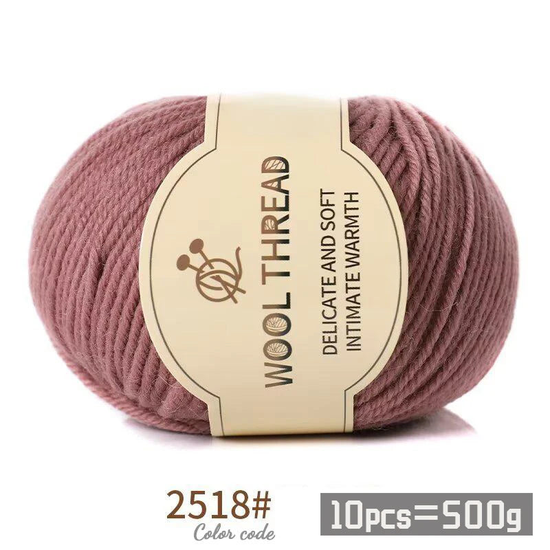 500g 290 Medium Coarse Combed Alpaca Wool Yarn | 10 Balls/Pack