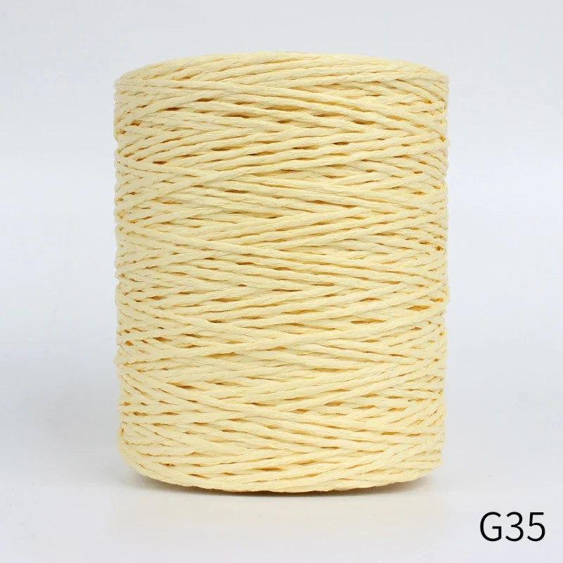1Roll 280-300M Colorful Threads Natural Raffia Straw Yarn